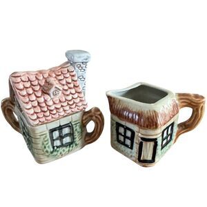 Vintage Ye Olde Cottage Ware Ceramic Creamer and Sugar Bowl Set Mix Match *READ*
